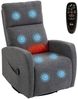 HOMCOM Massagesessel mit Wärme und Vibrationsmassage (Drehbarer Relaxsessel, 1-St, Relaxsessel), mit Chenille-Optik für Wohnzimmer Dunkelgrau Bild 2