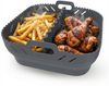 GOURMETmaxx Backform Silikonform Heißluftfritteuse ab 4 L - Airfryer Zubehör mit Trennwand, (1-tlg), Heißluftfritteuse Zubehör Silikon Backform, kreieren, garen, servieren Bild 2