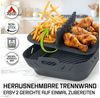 GOURMETmaxx Backform Silikonform Heißluftfritteuse ab 4 L - Airfryer Zubehör mit Trennwand, (1-tlg), Heißluftfritteuse Zubehör Silikon Backform, kreieren, garen, servieren Bild 3