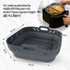 GOURMETmaxx Backform Silikonform Heißluftfritteuse ab 4 L - Airfryer Zubehör mit Trennwand, (1-tlg), Heißluftfritteuse Zubehör Silikon Backform, kreieren, garen, servieren Bild 4