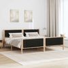 vidaXL Bettgestell Braun und Schwarz 200 x 200 cm Massivholz Kiefer 3394300 Bild 4