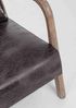 Sessel Allicana aus Kunstleder, modernes Design mit Armlehnen, braun, Gestell aus Kautschukholz Bild 5