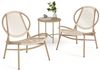 SONGMICS Balkonmöbel, 3er Set, Gartenmöbel-Set, aus PE-Polyrattan, Outdoor, mit Tisch, 2 Stühlen, für Terrasse, Garten, Balkon, Karamellbraun Bild 5