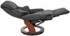 MCA Relaxsessel Calgary 2, Fernsehsessel Sessel, Stoff/Textil 150kg belastbar ~ dunkelgrau, Walnuss-Optik Bild 3