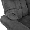 MCA Relaxsessel Calgary 2, Fernsehsessel Sessel, Stoff/Textil 150kg belastbar ~ dunkelgrau, Walnuss-Optik Bild 4