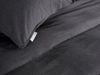 Heckett & Lane Flanell Bettwäsche 155x220 Spina Anthracite grau Fischgrät uni Bild 4