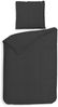 Heckett & Lane Flanell Bettwäsche 155x220 Spina Anthracite grau Fischgrät uni Bild 5