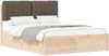 vidaXL Bettgestell mit gepolstertem Kopfteil Taupe 135 x 190 cm 3398242 Bild 2