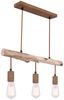 Globo 3er Hängeleuchte Jakob rost-holz 60x8,5 cm E27, max. 40 W Bild 2