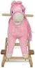 Schaukelpferd Plüsch Rose WJ-001 pink Kufen, Sound, Sattel, Steigbügel Bild 2
