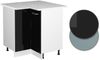 Eckunterschrank R-Line Schwarz Hochglanz 75.6 cm , AP Marmor Vicco Bild 5