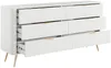Vente-unique - ELONARIA Kommode Holz, Platte Weiß - B 38 cm x H 81,2 cm x L 163,2 cm Bild 4