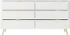 Vente-unique - ELONARIA Kommode Holz, Platte Weiß - B 38 cm x H 81,2 cm x L 163,2 cm Bild 5