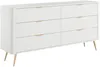 Vente-unique - ELONARIA Kommode Holz, Platte Weiß - B 38 cm x H 81,2 cm x L 163,2 cm Bild 2