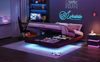 Furnishings Home Polsterbett 160x200cm PU hydraulisches Doppelbett mit Stauraum + LED-Licht (Set, Bett), Hausbett, mit Bettkasten Bild 5