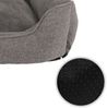 lionto Hundesofa, modernes Hundebett mit rutschfester Unterseite, abnehmbarem Bezug & Plüsch-Innenmaterial, 75x60 cm, grau Bild 5