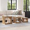 Couchtisch, Sofatisch 3 pcs Artisan-Eiche Holzwerkstoff Bild 2