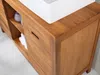 Vente-unique - PULUKAN Waschbeckenmöbel KeramikHolz, Platte Braun - B 50 cm x H 83 cm x L 130 cm Bild 5