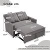 Merax 180cm Schlafsofa Sofabett, Multifunktionales Klappsofabett mit Schlaffunktion, sofa,ideal für kleine Räume, geeignet für Zuhause oder Wohnheime, verstellbare Rückenlehne, grau Bild 4