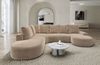Wohnlandschaft Gomera Lounge U Form aus Samtstoff - Samtstoff - beige - Rechts Bild 2