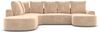 Wohnlandschaft Gomera Lounge U Form aus Samtstoff - Samtstoff - beige - Rechts Bild 3