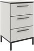 Nachtkommode >soul< in Pastellweiß - Metall schwarz matt - 45x72,4x40cm (BxHxT) Bild 5
