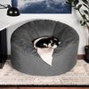 Grean Bean® Jumbo Max Riesensitzsack mit Memory-Schaum Flockenfüllung – Sitzsack XXL aus flauschigem Velours in 4ft (120x70cm) Dunkelgrau – Indoor Lounge-Sitzsack waschbar & gemütlich Bild 3