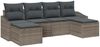 vidaXL Garten Essgruppe mit Kissen mit Speicher 6 pcs Grau 3355498 Bild 2