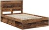 vidaXL Bettrahmen Altholz 135 x 190 cm Massives Kiefernholz 3410102 Bild 4