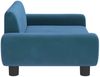 vidaXL Hundebett, Samt, Blau, 70 x 45 x 33 cm Bild 4