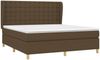 Boxspringbett mit Matratze Stoff Dunkelbraun 160x200 cm, Härtegrad: H2 [3128856] Bild 3