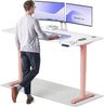 Desktronic HomePro Elektrisch höhenverstellbarer Schreibtisch 180x80cm Rosa/Weiß mit Memory-Funktion, Anti-Kollisions Technologie, USB-A und USB-C-Ladeanschlüssen Bild 1