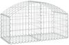 vidaXL Gabione mit Hochbogen 100x50x40/60 cm Verzinktes Eisen 153432 Bild 2