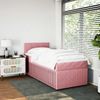 vidaXL Boxspringbett mit Matratze Rosa 100x200 cm Samt 3287667 Bild 3