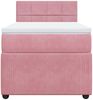 vidaXL Boxspringbett mit Matratze Rosa 100x200 cm Samt 3287667 Bild 4