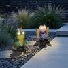 2x LED Solarleuchte, Metall, Biene Frosch, IP44, H 22 cm Bild 2