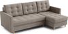AX LIVING Kleine Couch L Form Nesbit 224cm Braun mit Schlaffunktion&Bettkasten Bild 2