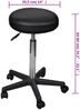 vidaXL Bürohocker 2 Stk. Schwarz 35,5x84 cm Kunstleder 277176 Bild 5