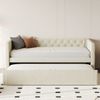 Flieks Daybett, Tagesbett Schlafsofa mit Unterbett 90x200cm/180x200cm Samt Bild 2