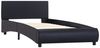 vidaXL Bettgestell mit LED Schwarz Kunstleder 100x200 cm 285481 Bild 3