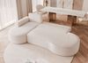 Ecksofa Schlafsofa Sofa ARLET in Stoff Abriamo Creme Ottomane Links Bild 4
