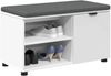 vidaXL Flurbank mit Kissen mit Regal mit Speicher Weiß 80 x 38 x 46 cm 891504 Bild 3