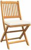 vidaXL Klappstuhl mit Kissen 2 pcs Braun Massivholz Akazie 42000953 Bild 4