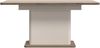 Forte LACETTI Esstisch 160, moderner, ausziehbarer Esstisch, Wohnzimmer, Esszimmer, Kaschmir| Beige mit Valencia Eiche Holzdekor, 160 (200) cm breit x 76,4 cm hoch x 90 cm tief Bild 2
