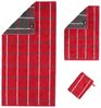 Cawö Handtuch Waschhandschuh Noblesse Square 1079 27 Rot, Walkfrottier (1-St), Karo-Design Bild 4