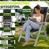 tillvex Gartenstuhl Premium 6 Stück Silber klappbar aus Aluminium | Hochlehner mit Armlehnen | Klappstuhl verstellbar | Klappsessel Balkon Garten Terrasse Bild 5