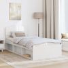vidaXL Bettrahmen mit Kopfteil Weiß 90 x 200 cm Massives Kiefernholz 3412943 Bild 3