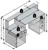 Schreibtisch >Suzanne< in Eiche - 138,5x92x53,5cm (BxHxT) Bild 4