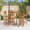 Barhocker LENI 4er Set Massivholz Akazie | Barstühle Küchenhocker Thekenhocker für Küche Hausbar Bild 3