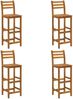 Barhocker LENI 4er Set Massivholz Akazie | Barstühle Küchenhocker Thekenhocker für Küche Hausbar Bild 2